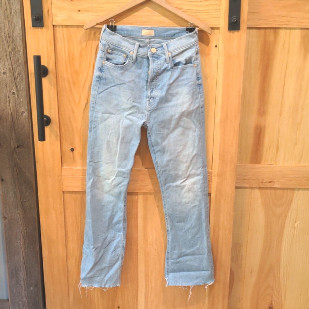 MOTHER boot cut, light wash jeans